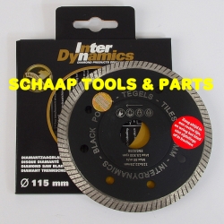 Diamant TEGELzaagblad Black Power Standaard 115 x 22.23 mm | 304115